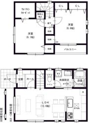 リブリ・カルモ B棟の間取り画像