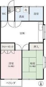 元田ハイツの間取り画像