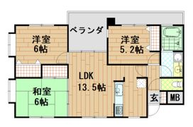ビューハイツ城が丘の間取り画像