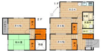 船本貸家 D棟の間取り画像