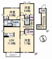 アネーロ A棟の間取り画像
