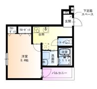 フジパレス弥刀Ⅱ番館の間取り画像