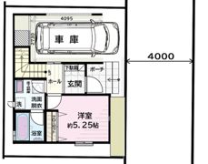 ハートフルタウン西堀貸家 P付の間取り画像