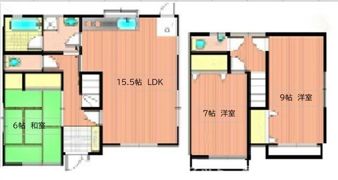 幸田借家の間取り画像