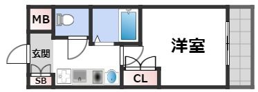 エスリード難波駅前の間取り画像