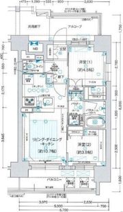 プレサンスレイズ桜山WESTの間取り画像