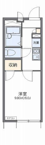 レオパレス栗木コーポの間取り画像