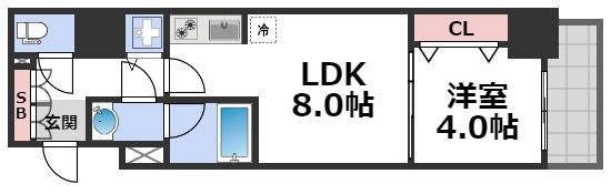 RISING Maison 本町橋の間取り画像