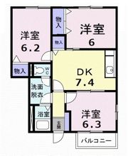 ソレイユ スクエアーCの間取り画像