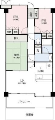 サーパス飯塚の間取り画像