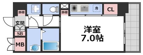 ジュネーゼグラン上本町の間取り画像