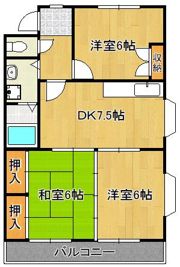 ニューサンリバー小倉の間取り画像