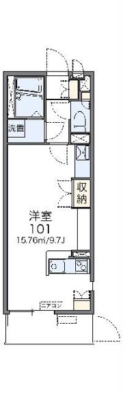 レオネクスト中川Ⅲの間取り画像