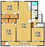 フェルト130A棟の間取り画像