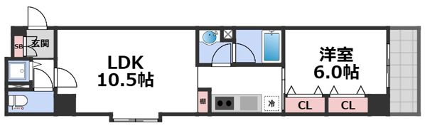 サージュ天王寺の間取り画像
