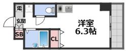 フロンティアテラス難波南の間取り画像