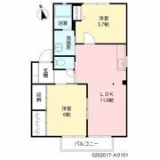 プレステージ大貞Aの間取り画像