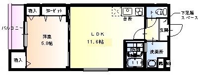 フジパレス大宮の間取り画像