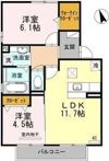 パルケ山口 A棟の間取り画像