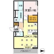 クランツ竹原の間取り画像