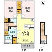 クローバーヒルズ Cの間取り画像