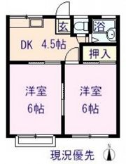 コーポかたやまCの間取り画像