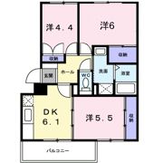 ニューエルディム花水木Bの間取り画像