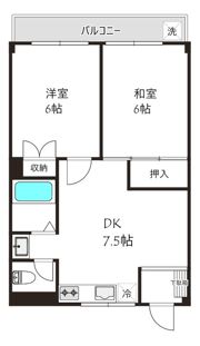松屋コーポの間取り画像