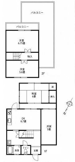 こぶし町K貸家の外観画像